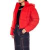 Forever 21 womens Hooded Quilted Puffer Jacket(High Risk Red)