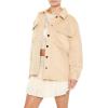 Forever 21 womens Plus Size Faux Suede Shacket(Tan)