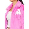 Forever 21 womens Plush Angel Baby Bomber Jacket(Peony)