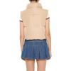Forever 21 womens Quilted Cropped Zip-up Vest(Desert Sand)