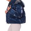 Forever 21 womens Quilted Puffer Jacket(Blue)