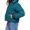 Forever 21 womens Quilted Puffer Jacket(Nautical Blue)