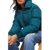 Forever 21 womens Quilted Puffer Jacket(Nautical Blue)