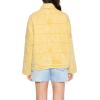Forever 21 womens Quilted Zip-up Jacket(Golden Haze)