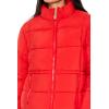 Forever 21 womens Quilted Zip-up Puffer Jacket(High Risk Red)