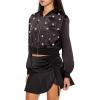 Forever 21 womens Rhinestone Charm Bomber Jacket(Black)