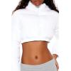 Forever 21 womens Super Cropped Puffer Jacket(White)