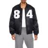 Forever 21 Men’s 84 Chenille Patch Bomber Jacket(Black)