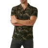 Forever 21 Men’s Camo Print Cuban Collar Shirt(Green)