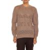 Forever 21 Mens Striped Crochet Sweater(Deep Taupe)