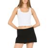 Forever 21 Womens Mini A-line Skirt with Built-in Inner Shorts(Black)