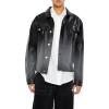 Forever 21 mens Ombre Faux Leather Moto Jacket(Black/Grey)