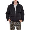 Forever 21 mens Quilted Funnel-neck Puffer Jacket(Black)