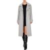 Forever 21 womens Faux Leather Notched Trench Coat(Grey)