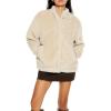 Forever 21 womens Faux Shearling Bomber Jacket(Desert Sand)