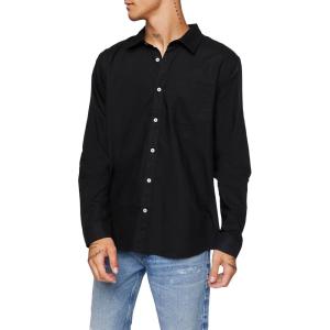 Forever 21 Men’s Cotton Button-up Shirt(Black)
