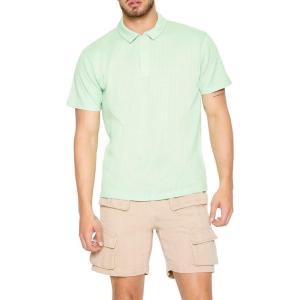 Forever 21 Mens Textured Polo Shirt(Mint)