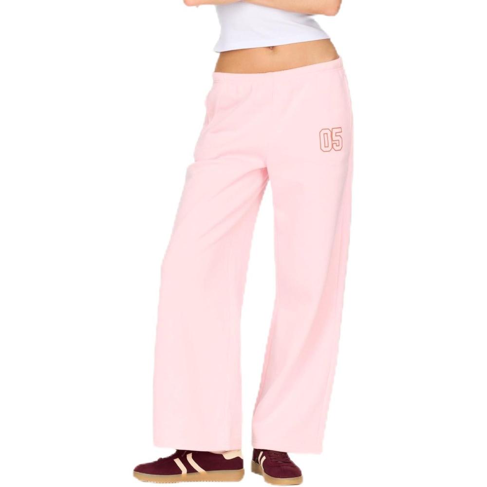 imageForever 21 Womens Wide Leg Jogger with GraphicsPink