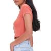 Forever 21 Womens Button-Front Crop Top(Dark Orange)