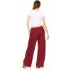 Forever 21 Womens Oversized Wideleg Jogger with Cargo Pockets(Burgundy)
