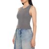 Forever 21 Women’s Ribbed Tank Top(Dark Grey)