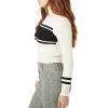 Forever 21 Womens Striped Turtleneck Sweater(Cream)