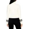Forever 21 Womens Striped Turtleneck Sweater(White)