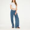 Forever 21 Womens Wide Leg Denim(Blue)