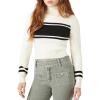 Forever 21 Womens Striped Turtleneck Sweater(Cream)