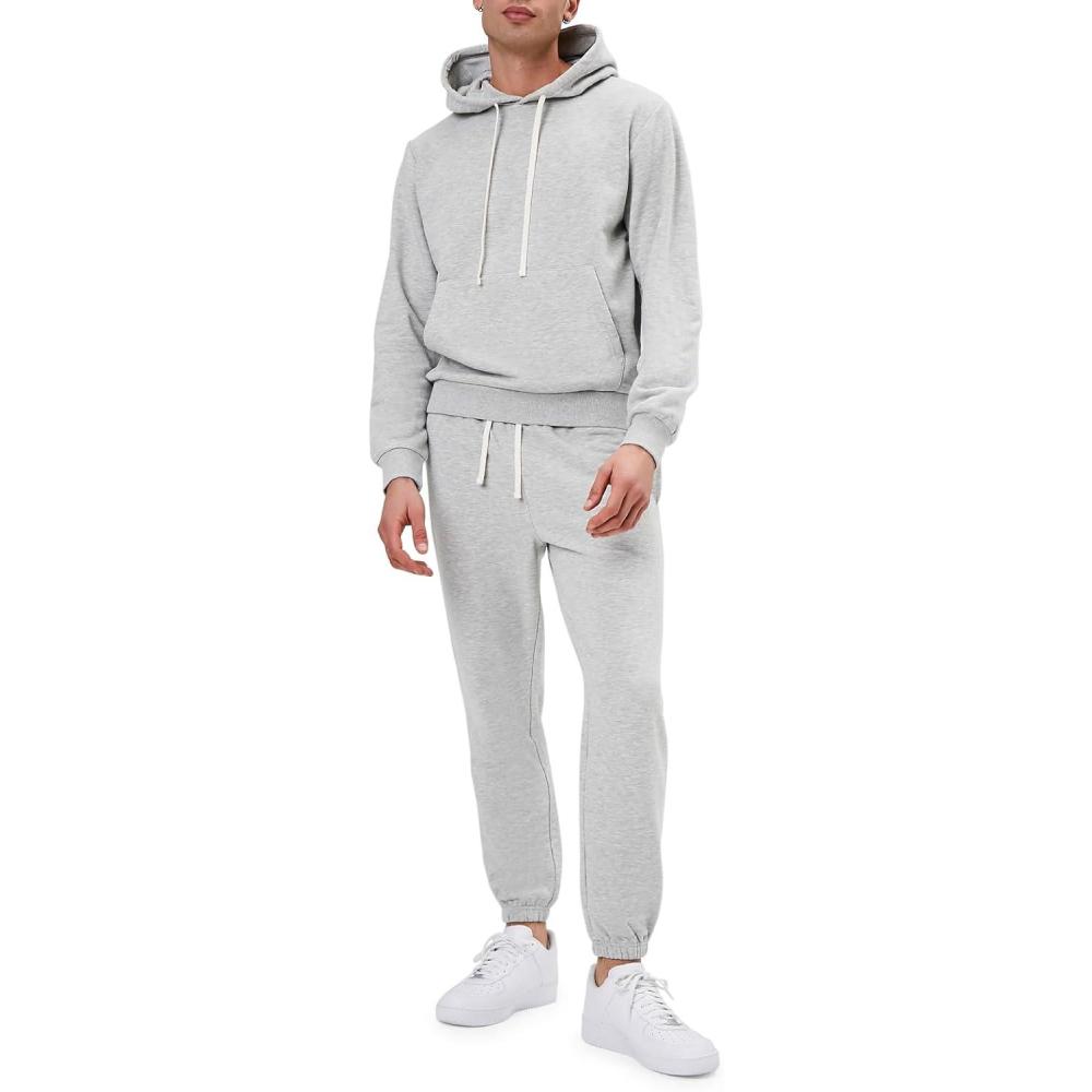 imageForever 21 Mens Basic Heathered Drawstring HoodieHeather Grey
