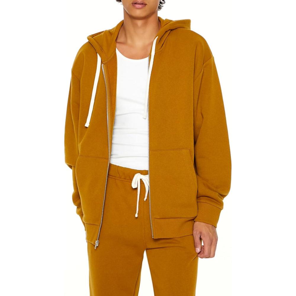 imageForever 21 womens Zipup Drawstring HoodieCoffee