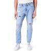 Forever 21 Mens Distressed Straight-Leg Jeans(Light Denim)