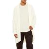 Forever 21 Men’s Fisherman Cardigan Sweater(Cream)