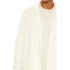 Forever 21 Men’s Fisherman Cardigan Sweater(Cream)