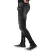 Forever 21 Mens Stretch-Denim Moto Skinny Jeans(Washed Black)