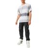 Forever 21 Men’s Watercolor Striped Tee(Grey)