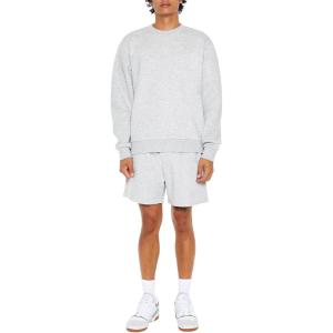 Forever 21 Men’s Cotton-Blend Crew Neck Pullover(Heather Grey)