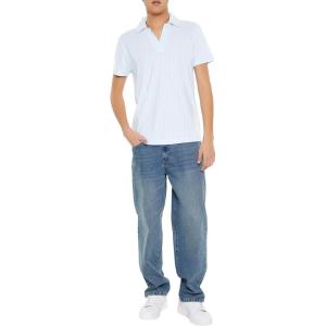 Forever 21 Men’s Mid-Rise Straight Jeans(Light Denim)