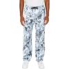 Forever 21 Men’s Abstract Print Mid-Rise Joggers(Blue/Multi)