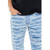 Forever 21 Men’s Destroyed Slim-fit Mid-Rise Jeans(Indigo/Multi)