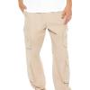Forever 21 Mens Slim-fit Drawstring Cargo Pants(Taupe)