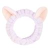 Forever 21 Plush Headwrap -Brown Bear Plush Spa Headband, Kawaii Headband for Washing Face | Spa Essentials & Self Care Accessories(Purple Bear)