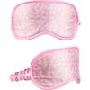 Forever 21 Sleep Mask – 1pc Dual Sided Comfort Sleeping Mask w/Pink Leopard Print | Comfortable Furry and Satin Sides for Ultimate Rest and Rejuvenation(Pink Leopard)