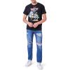 Forever 21 Mens Distressed Straight-Leg Jeans_Old(Medium Denim)