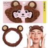 Forever 21 Plush Headwrap -Brown Bear Plush Spa Headband, Kawaii Headband for Washing Face | Spa Essentials & Self Care Accessories(Brown Bear)