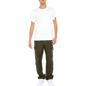 Forever 21 Mens Slim-fit Drawstring Cargo Pants(Olive)