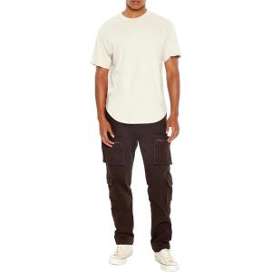 Forever 21 Mens Slim-fit Mid-Rise Cargo Joggers(Cocoa)