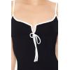 Forever 21 Women’s Bow Split-Neck Cami(Black)