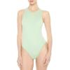 Forever 21 Women’s Seamless Ribbed Bodysuit(Green)