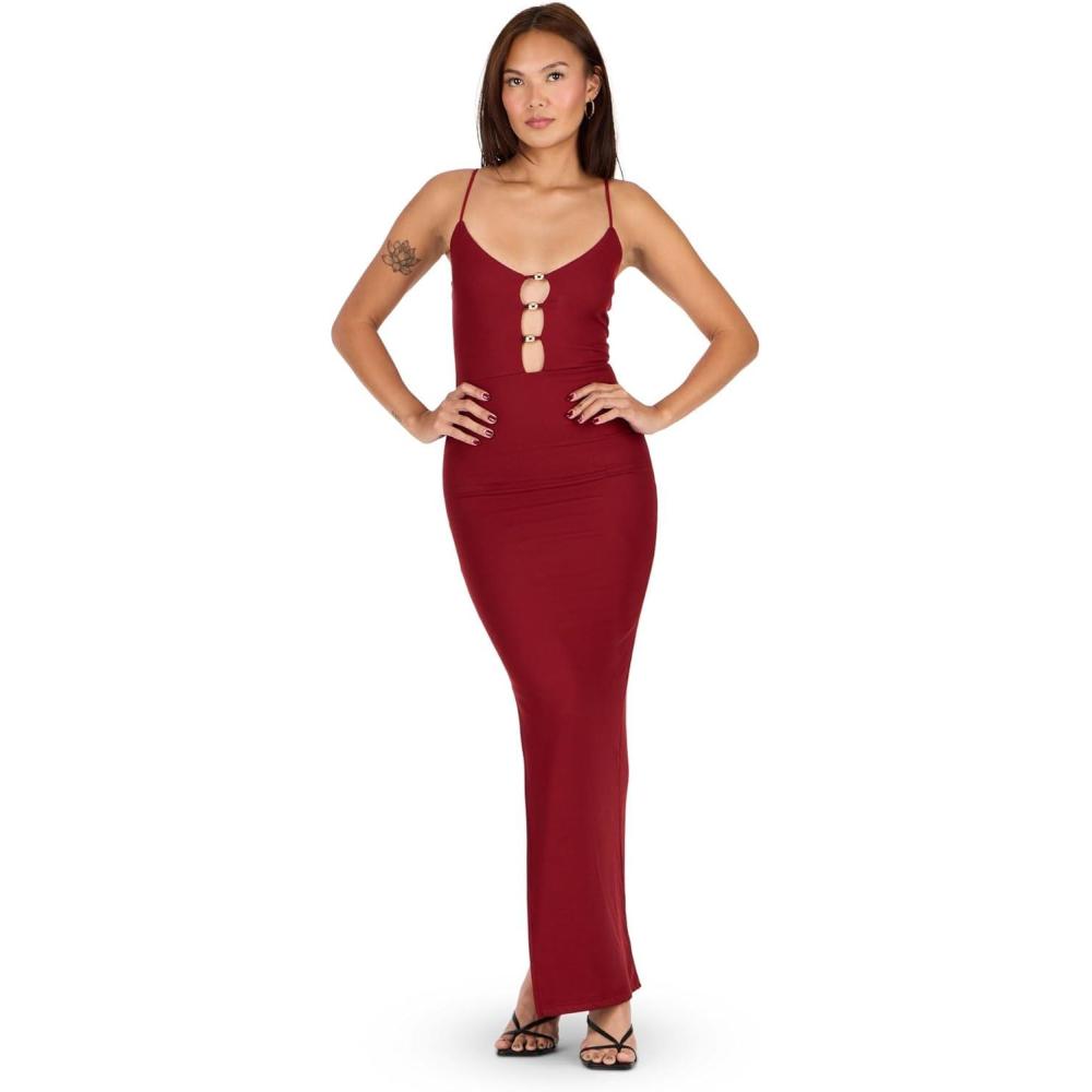 imageForever 21 Womens Dress with Front HardwareRed